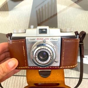 Kodak Pony 135 Model C35mm Vintage Film Camera Anaston 44mm Lens & Case